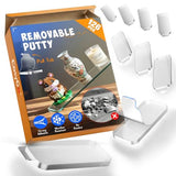 CosyGo Clear Removable Mounting Putty with Pull Tab, Heat/Waterproof Double Sided Adhesive Dots, Museum Stick Tack & Earthquake Putty for Displays, Posters, Wall Decor & Crafts, 0.39" x 0.78"(126 Pcs)