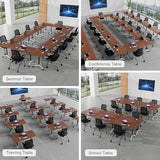 JNMDLAKO Conference Table, Folding Conference Room Tables On Wheels