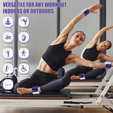 INDEPANDIA Wrist & Ankle Weights for Women and Men, 2lbs Pair Adjustable Silicone Weighted Bangles for Arm & Leg Workouts, Gradient Purple