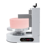200W Automatic Cake Decorating Machine, 4-12 inch Birthday Cake Cream Spreading Machine Cream Smooth Coating Decoration Adjustable Speed w/LCD Display for Cake Shops, Dessert Shops (White)