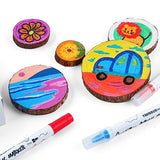 TRANSON 36 Color Bold and Fine Dual-tip Acrylic Paint Pen Set for Canvas Rock Wood Leather Ceramic DIY Painting