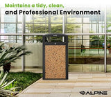 Alpine Outdoor Commercial Trash Can with Lid - 40 Gallon Heavy Duty Metal Garbage Can with Removable Bin