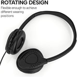 Bulk Classroom Headphones with Microphone 300 Pack, Wired On-Ear Student Headsets, 3.5mm Stereo Plug, Adjustable Headband, Leatherette Ear Cushions for School, Chromebook, Laptop, Library, Testing