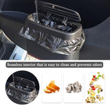 YGDMD Car Trash Can with Lid,Press-Top Car Trash Bin with 30PCS Cars Trashs Bags, Multi-Function & Small Cars Garbage Can