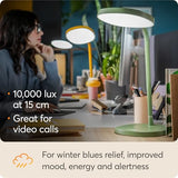 Lumie Task - 10,000 Lux Adjustable Bright Light Therapy Desk Lamp for Mood and Energy Boost and Winter Blues Relief