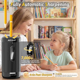 Electric Pencil Sharpener, Auto in & Out, 5 Nibs, 7K+ Uses, Fully Automatic Pencil Sharpener for Classroom