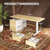 FLEXISPOT 71" Executive Standing Desk with Drawers & CPU Cabinet