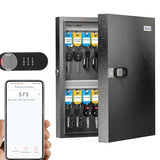 32 Key Lock Box - Wall Mounted Key Cabinet with 3-Digit Combination Lock & Backup Key