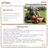 Antanker 187256 Mower Blade Compatible with Craftsman AYP 54 inch Deck Replace for Husqvarna 187256 532187256 187254 532187254, Z254F RZ54i RZ5424 YTH2454 GTH264T RZ5426, Medium Lift, 3 Pack