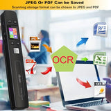 Portable Handheld Scanner Included 16G SD Card, Wand Scanner for A4 Documents Pictures Pages Texts Receipts Books