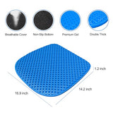 TONINT Large Gel Seat Cushion for Long Sitting with Non-Slip Cover,Soft & Breathable,Seat Cushion