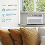 Keystone 10,000 BTU Window Mounted Inverter Air Conditioner with Quiet, High Efficiency Operation and Remote, Window AC Unit for Apartment, Living Room, Bedroom, Medium Rooms up to 450-Sq. Ft.