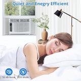 Window Air Conditioner, 6,000 BTU Cools 250 Sq Ft, Wi-Fi Enabled Smart AC with Remote & App Control, Easy Install Kit, Energy Efficient Cooling for Medium Rooms, White