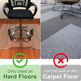 Clear Chair mat for Hard Floors 42in x 77in Transparent Floor Mats