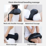 TOEWOE Back Massager, Neck Massager with Heat, Shiatsu Shoulder Massager, Electric Deep Kneading Massager for Back, Neck, Muscle Relief, Gift for Women Men (Color : Gold)