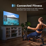 Sunny Health & Fitness Smart Compact Full Motion Rowing Machine, Full-Body Workout, Extra-Long Rail, 350 LB Weight Capacity