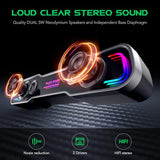 Speakers for Desktop, Dynamic Multi-Layer RGB Lighting Gaming PC Speaker with Deep Bass