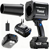 YIREAL Leaf Blower Cordless with Battery and Charger 2×4000mah,21v 180MPH Lightweight Electric Hand Held Leaf Blower for Lawn Care,Car Water Drying,Patio Cleaning Leaves and Dust