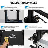 Official Creality Ender 3 3D Printer with Resume Printing Function and Stable Power Supply, High Precision Printing
