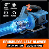 SENIX Leaf Blower Cordless, 40V Max Electric Leaf Blowers, Includes 2 x 4.0Ah Battery and Charger (BLAX2-M2)