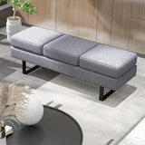 Waiting Room Chairs, Guest Chair with 660 Lbs Weight Capacity, 3 Seats Upholstered Reception Bench for Office