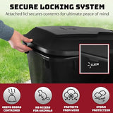 Trash Can With Lid - Ultimate Strength 32 Gallon Wheeled Garbage Can Trash Container, 2 Pack