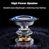 Gaming PC Speakers with Enhanced Bass and Volume Control, Stereo 2.0 USB Powered 3.5mm Aux Multimedia Speakers for Laptop