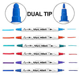 TRANSON 36 Color Bold and Fine Dual-tip Acrylic Paint Pen Set for Canvas Rock Wood Leather Ceramic DIY Painting