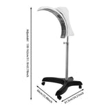 Standing Hair Color Processor, 850W 360° Professional Salon Vertical Hair Dryer with Digital Screen& 4 Universal Wheels, Adjustable Height/Angle/Multifunctional Hair Dryer for Salon&Home Use (White)