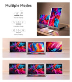 16" Laptop Screen Extender Monitor Portable, Quad Monitor