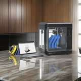 3D Printer with Fused Deposition Modelling Print Technology (Black, Large) Bundle with 900-0120A Build Plate