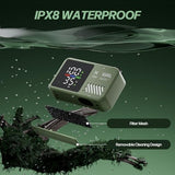 IGRL Portable Shower for Camping, Powerful 10L/Min Water Flow, Rechargeable Shower Pump with Bath Sponge, 4 Spray Modes, IPX8 Waterproof, 7800mAh Battery, Ideal for Hiking, Travel, Car Wash, Pet