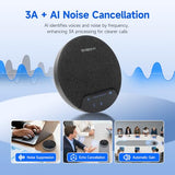 SVN O1 Dual Conference Speaker and Microphone, Wireless Cascading 33FT for 30People Conference Room, 3A+AI Noise Cancelling