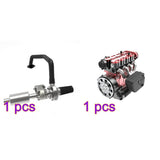 MechPuConToy Mini Metal Engine Model Kit That Runs, GS-L4 Engine Water-Cooled 4-Stroke DOHC Inline Four-Cylinder Engine Model Kit, Physics Science Engine for Adults (Finished Version)