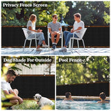Fence Privacy Screen - RAINFLOW 3'X10' Black Privacy Fence Screen Outdoor Shade Balcony Decor Plastic