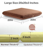 Sigmat Recliner Cushion for Elderly with Memory Foam 20x20x3 Inches Large Square Seat Cushion