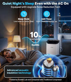 12,000 BTU Portable Air Conditioner Cools Up to 550 Sq.Ft, Auto-Evaporation Low Noise Portable AC Unit with Remote Control Fits for Large Room, Office, Garage, White