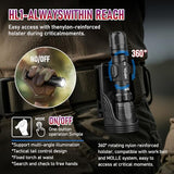 HiFOL Tactical Flashlights 2000 Lumens, Police Flashlight with Rotatable Holster for Duty Belt, Handheld Flashlights for Camping/Law Enforcement HL1