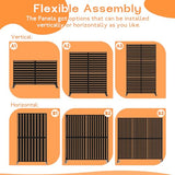 Metal Privacy Screen 72" H x 47.2" Decorative Outdoor Privacy Screen Privacy Panel with Stand