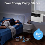 Electactic 12000BTU U-Shaped Window Air Conditioner,AC Window Unit Cools up tp 550 Sq.Ft, 3-in-1 Air Condtioner Unit with Full Window View,Energy-saving,6 Modes,24H Timer, White