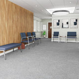 Newport Reception Waiting Room 18.5" 3-Seat Bench/Charcoal Steel