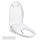 Smart Bidet Toilet Seat with Remote, Adjustable Heated Seat&Air Dryer, Endless Instant Warm Water, Multiple Spray Modes, Stainless Steel Nozzle, Soft Close, Deodorizer, 3D Curved, Elongated(NKH3101)