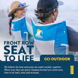 GCI Outdoor Waterside Beach Rocker Folding Beach Chair & Portable Rocking Chair, Saybrook Blue