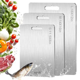 Titanium Cutting Board Set of 3,100% Pure Titanium Cutting Boards for Kitchen, Double Sided Food-Grade Chopping Board for Cutting Meat Vegetable Fruit, Dishwasher Safe