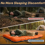VALEHOWL 4 Inch Thick Camping Sleeping Pad with Internal Straps - R Value 4.0 for 4 Seasons, Durable & 100% Waterproof Outdoor Air Mattress, Lightweight Sleeping Mat for Hiking, Backpacking, Travel