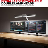 Honeywell LED Desk Lamp with Base - HJ1WT Sunturalux Eye-Caring Architect Desk Lamp for Home Office, 1200LM Computer Desk Light 4 Color, White