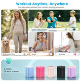 BECOJADDE Wrist Weights Ankle Weights for Women 1 Pair (1.1 lb Each) Silicone Magnetic Leg Arm Weighted Bracelet for Home Yoga Pilates, Blue Cream