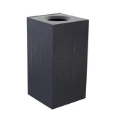 Sturdy Essentials Square Sleek, Modern 40 Gallon Metal Commercial Trash Can for Commercial Spaces