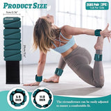 Ankle Weights Set of 2 (1 lb Each) Adjustable Wrist Weights for Women Men Wearable Arm Leg Weight for Pilates, Running, Walking, Workout, Yoga, Deep Emerald
