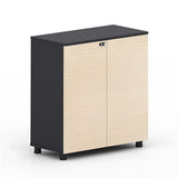 b89PvQuQt Office Cabinet Office Filing CabinetWooden Double Door Storage CabinetFile CabinetWith Combination LockTwo Small Side Cabinet